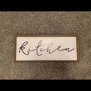 Cursive Kitchen Rustic Sign